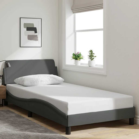 Vidaxl bedframe dover 100x200 cm stof donkergrijs