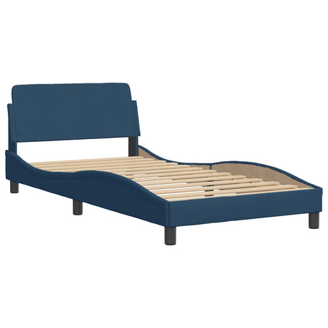 Vidaxl bedframe met hoofdeinde dover 100x200 cm stof blauw