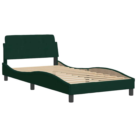 Vidaxl bedframe dover 100x200 cm fluweel donkergroen