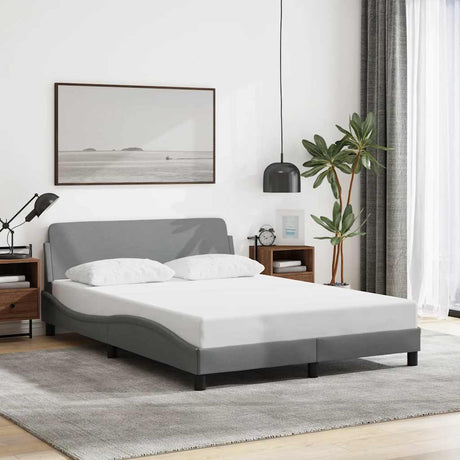 Vidaxl bedframe dover 120x200 cm stof lichtgrijs