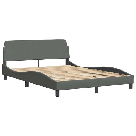 Vidaxl bedframe dover 120x200 cm stof donkergrijs