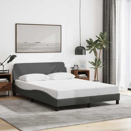 Vidaxl bedframe dover 120x200 cm stof donkergrijs