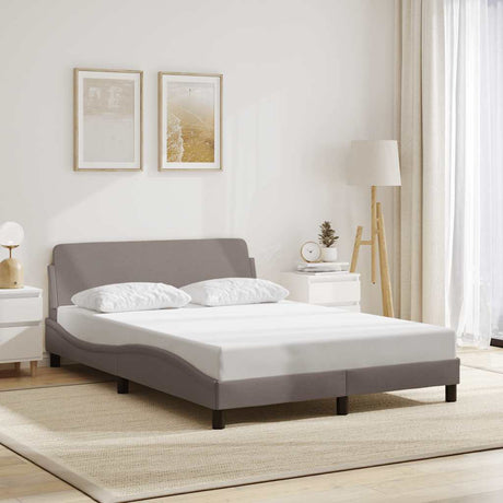 Vidaxl bedframe dover 120x200 cm stof taupe