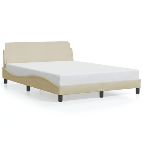 Vidaxl bedframe dover 120x200 cm stof crèmekleurig
