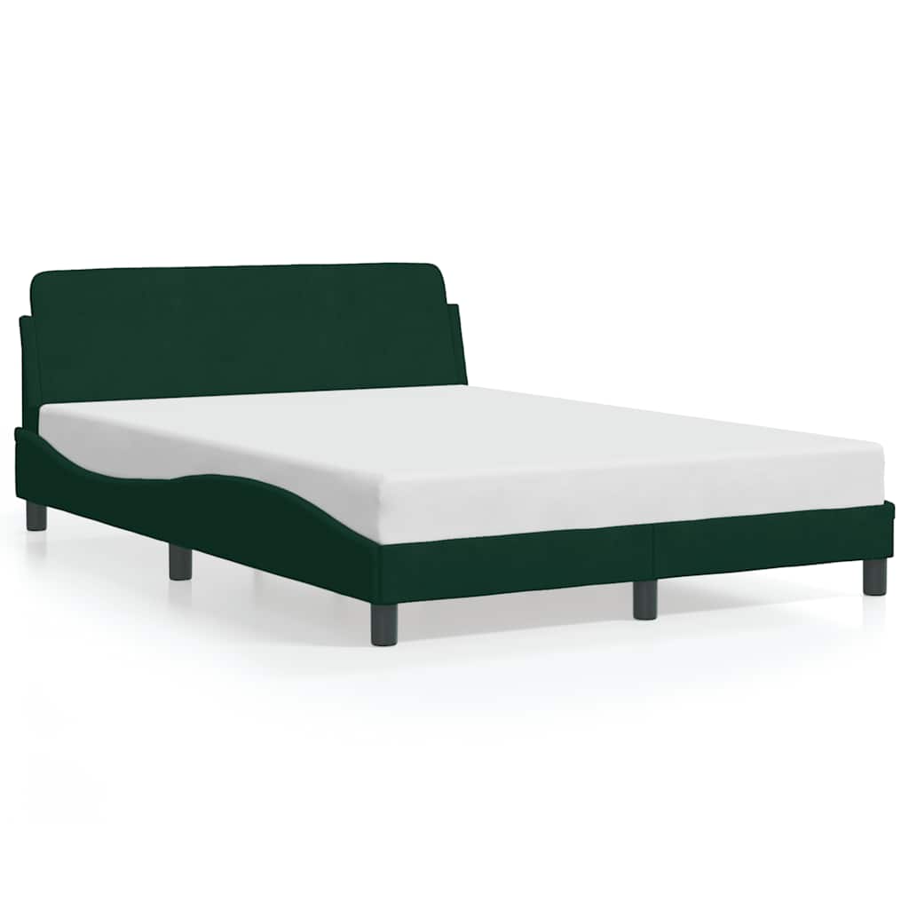 Vidaxl bedframe dover 120x200 cm fluweel donkergroen