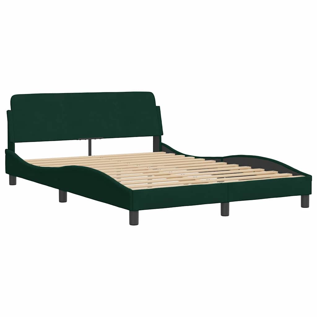 Vidaxl bedframe dover 120x200 cm fluweel donkergroen