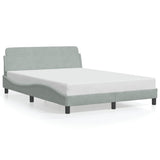 Vidaxl bedframe dover 140x190 cm fluweel lichtgrijs