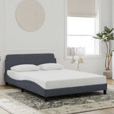 Vidaxl bedframe dover 140x190 cm fluweel donkergrijs