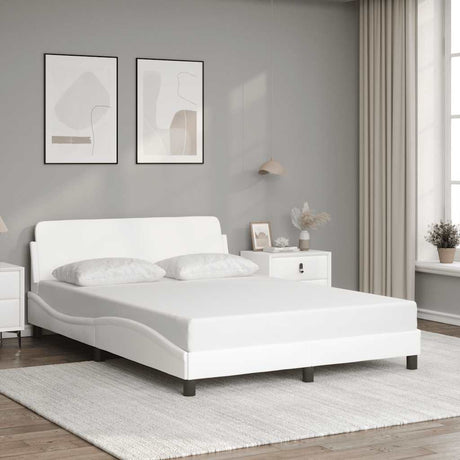 Vidaxl bedframe dover kunstleer wit 140x190 cm