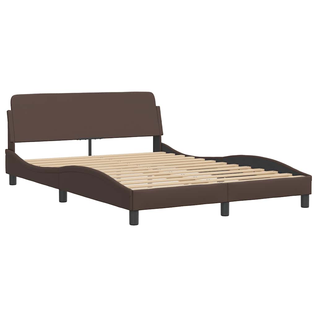 Vidaxl bedframe dover kunstleer bruin 140x190 cm