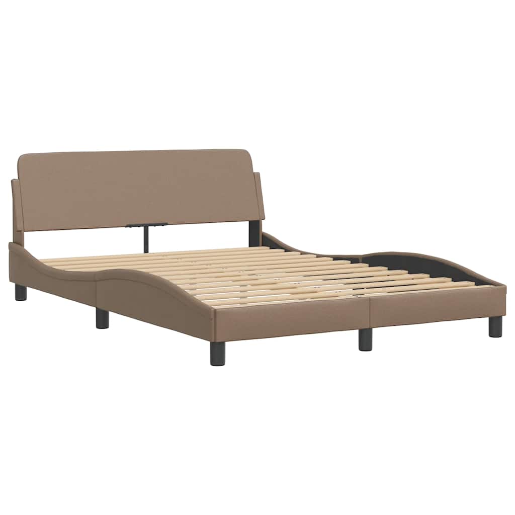 Vidaxl bedframe dover kunstleer cappucinnokleurig 140x190 cm