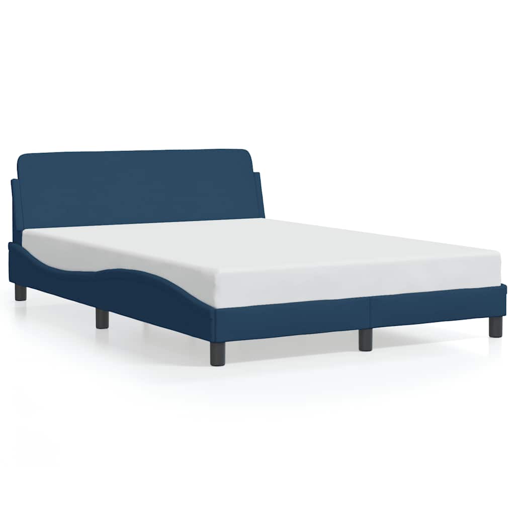 Vidaxl bedframe met hoofdeinde dover 140x200 cm stof blauw