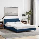 Vidaxl bedframe met hoofdeinde dover 140x200 cm stof blauw