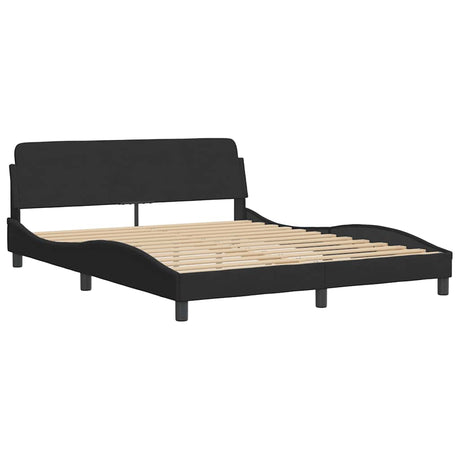 Vidaxl bedframe dover 160x200 cm fluweel zwart