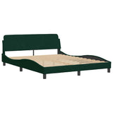 Vidaxl bedframe dover 160x200 cm fluweel donkergroen