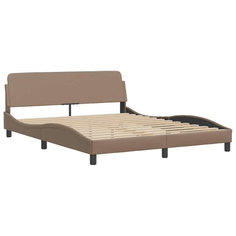 Vidaxl bedframe dover kunstleer cappuccinokleurig 160x200 cm