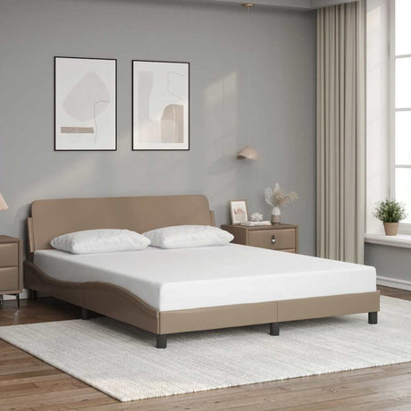 Vidaxl bedframe dover kunstleer cappuccinokleurig 160x200 cm