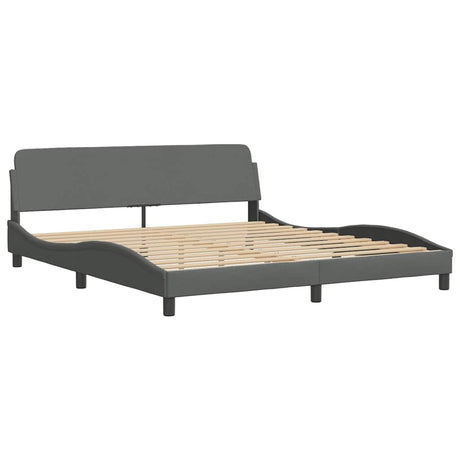 Vidaxl bedframe dover stof donkergrijs 180x200 cm