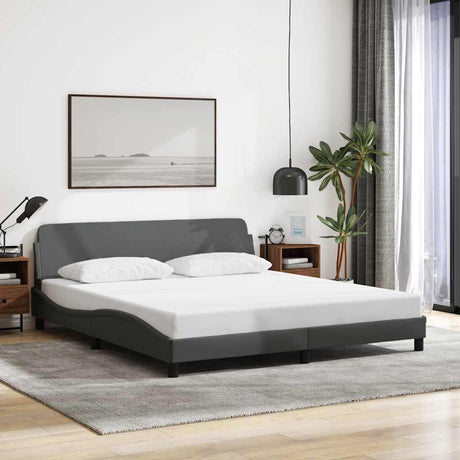 Vidaxl bedframe dover stof donkergrijs 180x200 cm