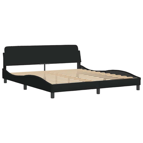 Vidaxl bedframe dover stof zwart 180x200 cm