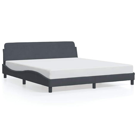 Vidaxl bedframe dover 180x200 cm fluweel donkergrijs