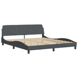 Vidaxl bedframe dover 180x200 cm fluweel donkergrijs