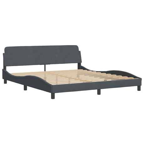 Vidaxl bedframe dover 180x200 cm fluweel donkergrijs