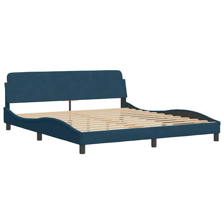 Vidaxl bedframe met hoofdeinde dover fluweel blauw 180x200 cm