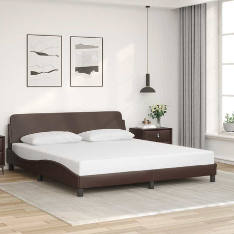 Vidaxl bedframe dover kunstleer bruin 180x200 cm