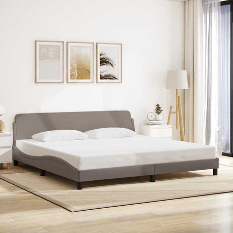 Vidaxl bedframe dover stof taupe 200x200 cm
