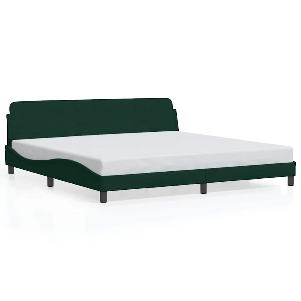 Vidaxl bedframe dover 200x200 cm fluweel donkergroen