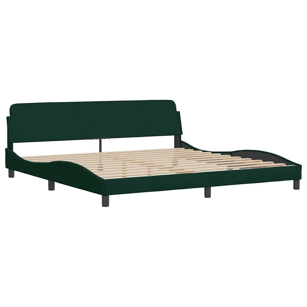 Vidaxl bedframe dover 200x200 cm fluweel donkergroen