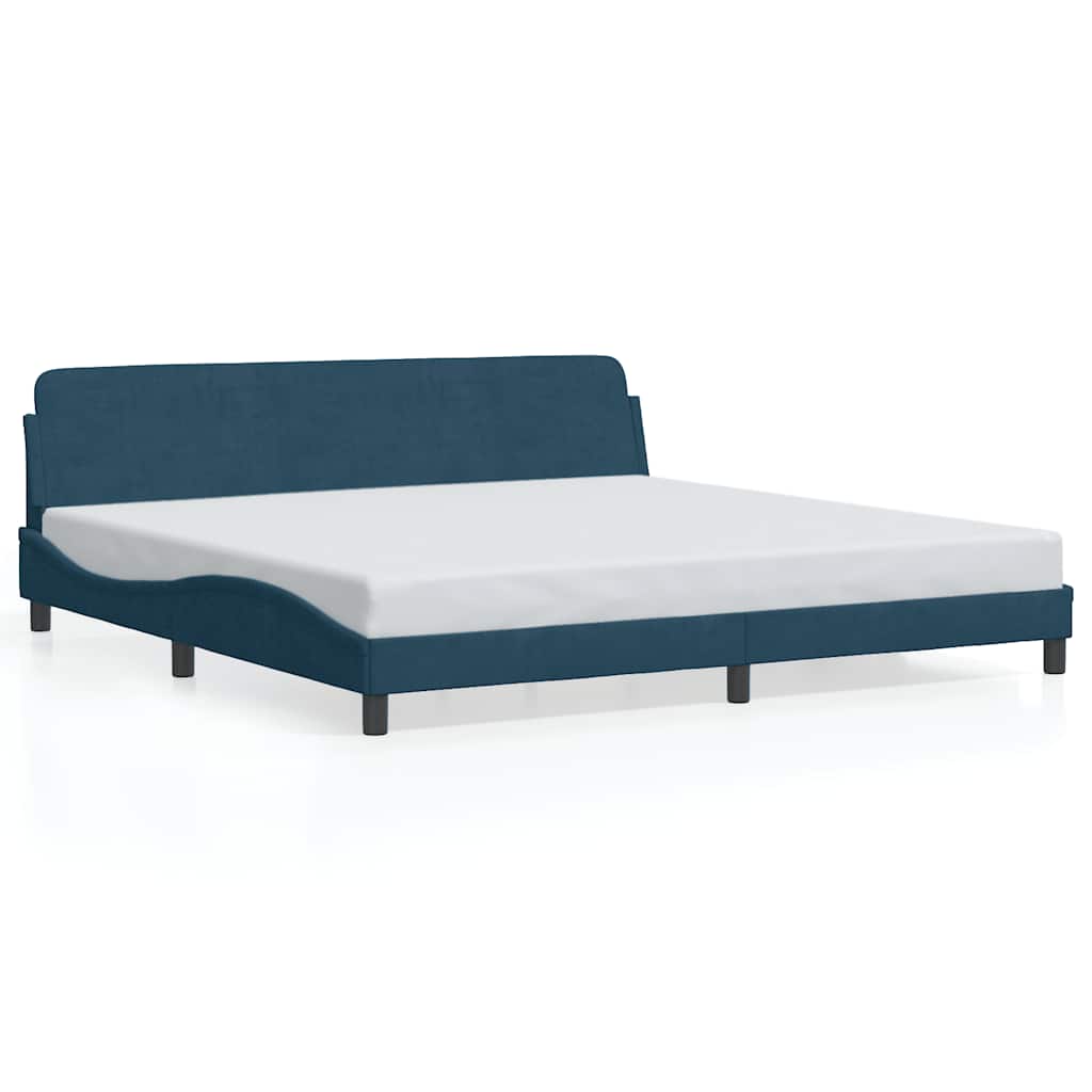 Vidaxl bedframe dover fluweel blauw 200x200 cm