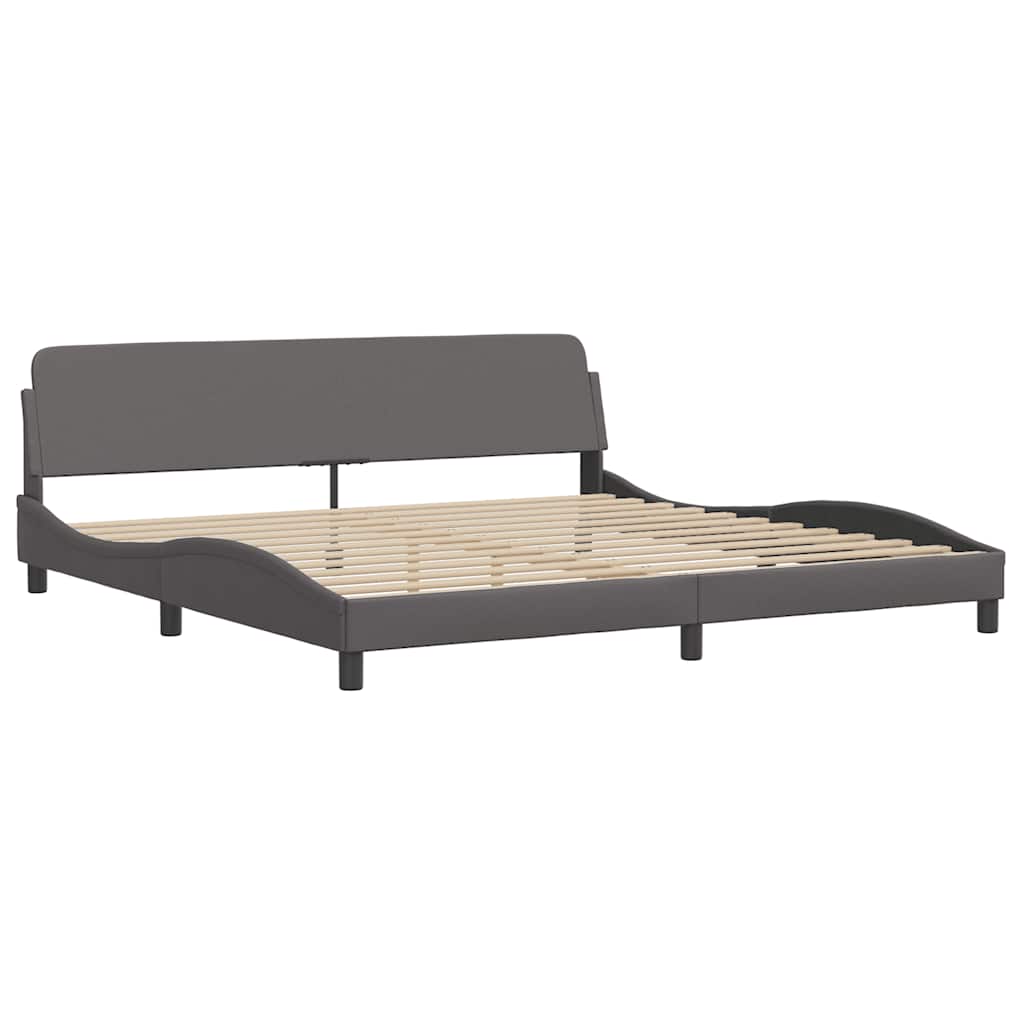 Vidaxl bedframe dover kunstleer grijs 200x200 cm