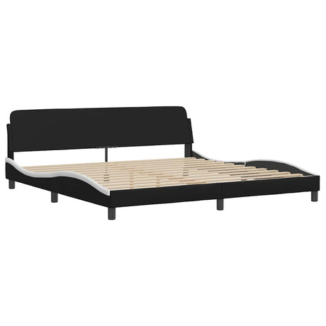 Vidaxl bedframe dover kunstleer zwart en wit 200x200 cm