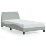 Vidaxl bedframe dover fluweel lichtgrijs 100x190 cm