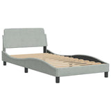 Vidaxl bedframe dover fluweel lichtgrijs 100x190 cm
