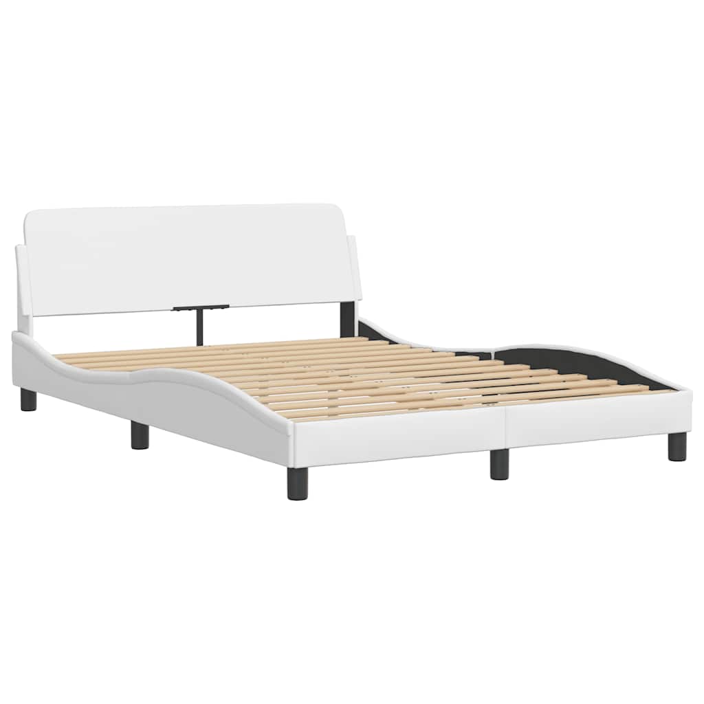 Vidaxl bedframe dover 137x190 cm kunstleer wit