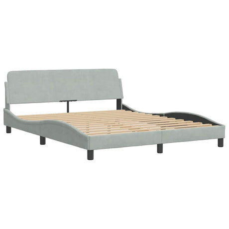 Vidaxl bedframe dover fluweel lichtgrijs 152x203 cm