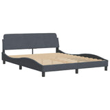 Vidaxl bedframe dover fluweel donkergrijs 152x203 cm