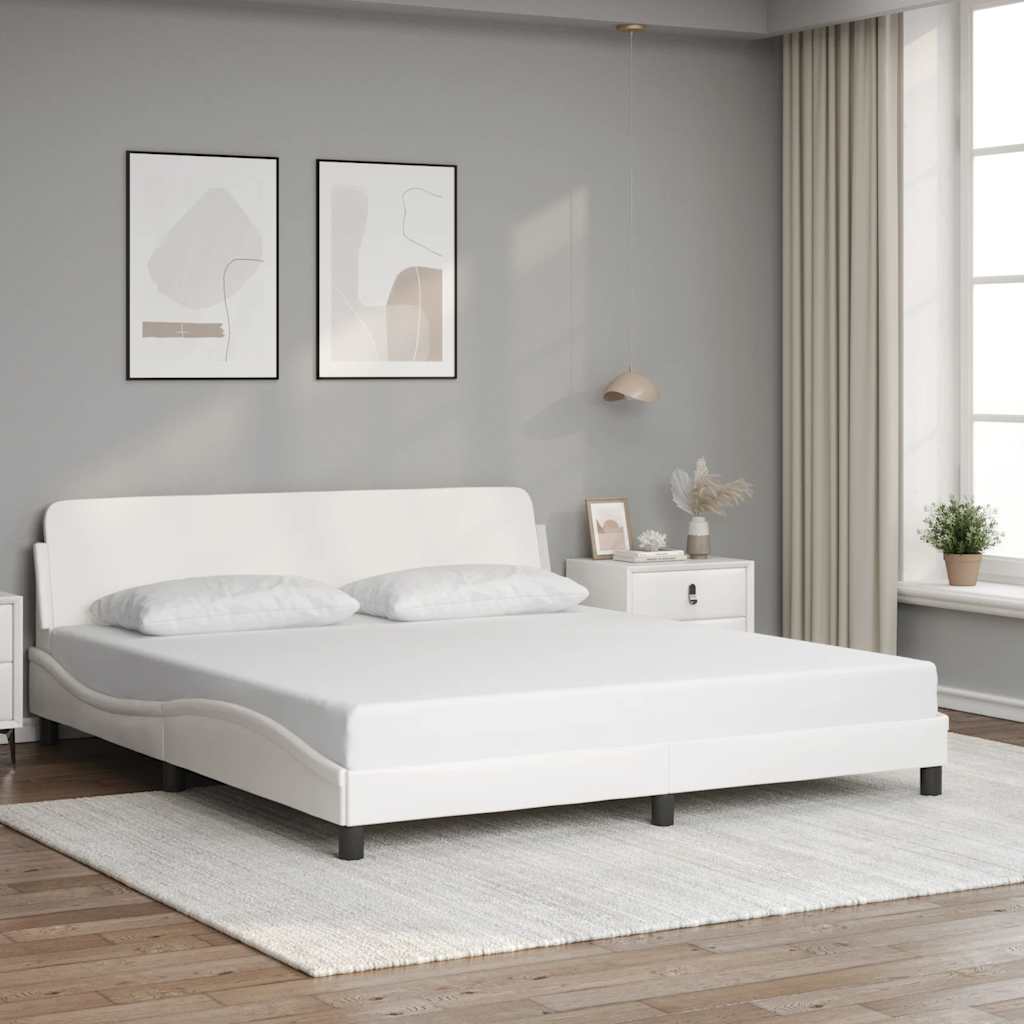 Vidaxl bedframe dover kunstleer wit 183x213 cm