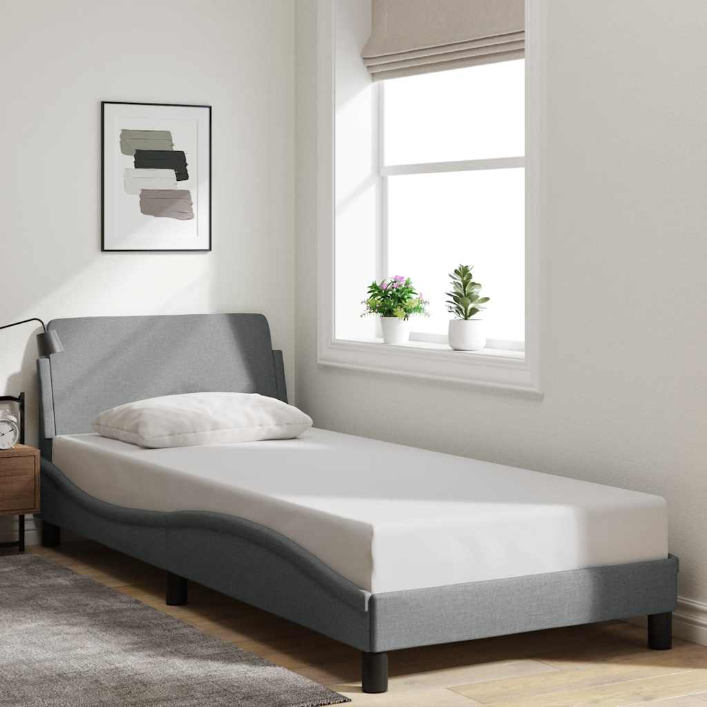 Vidaxl bedframe dover lichtgrijs 90x190 cm stof