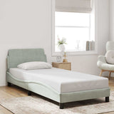 Vidaxl bedframe dover lichtgrijs 90x190 cm fluweel