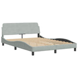 Vidaxl bedframe dover lichtgrijs 135x190 cm fluweel