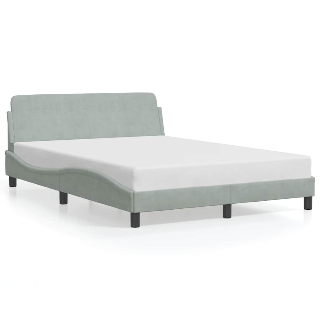 Vidaxl bedframe dover lichtgrijs 135x190 cm fluweel