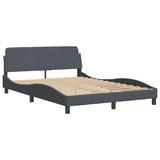 Vidaxl bedframe dover donkergrijs 135x190 cm fluweel