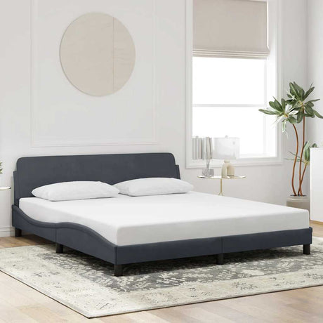 Vidaxl bedframe dover donkergrijs 180x200 cm fluweel