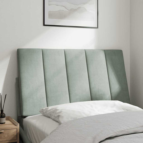 Vidaxl hoofdbordkussen hanko 90 cm velvet lichtgrijs