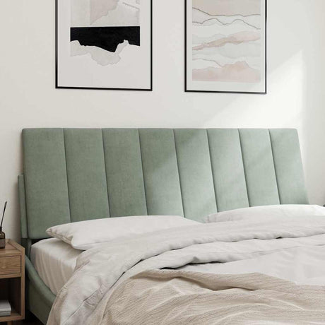 Vidaxl hoofdbordkussen hanko 140 cm velvet lichtgrijs