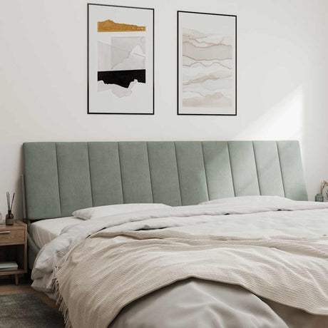Vidaxl hoofdbordkussen hanko 200 cm velvet lichtgrijs